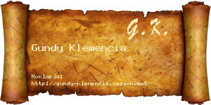 Gundy Klemencia névjegykártya